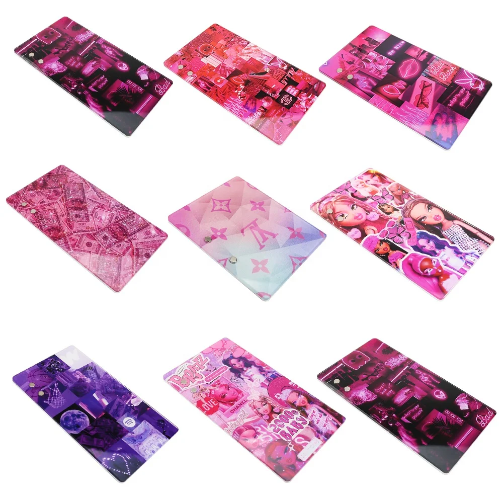 2024 Factory supplier Private label custom acrylic lash tile organizer magnetic board tiles purple lash tiles