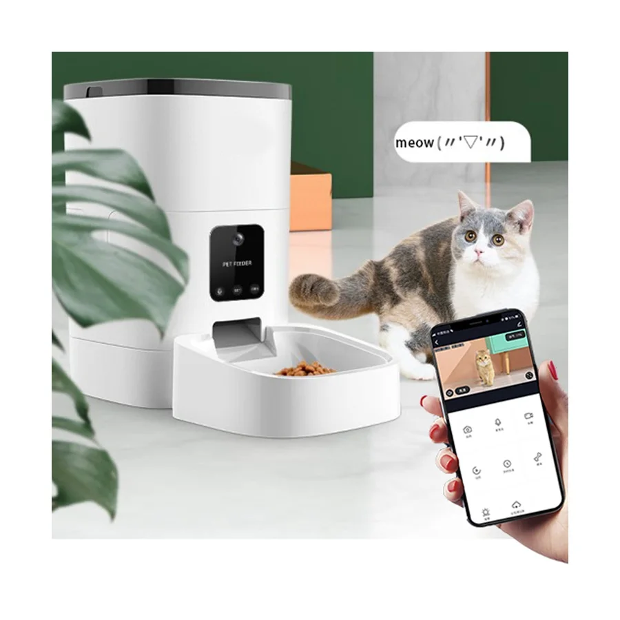 
Electronic Intelligent Remote Control Smart Camera Automatic Dog Cat Food Dispenser Auto Pet Feeder 