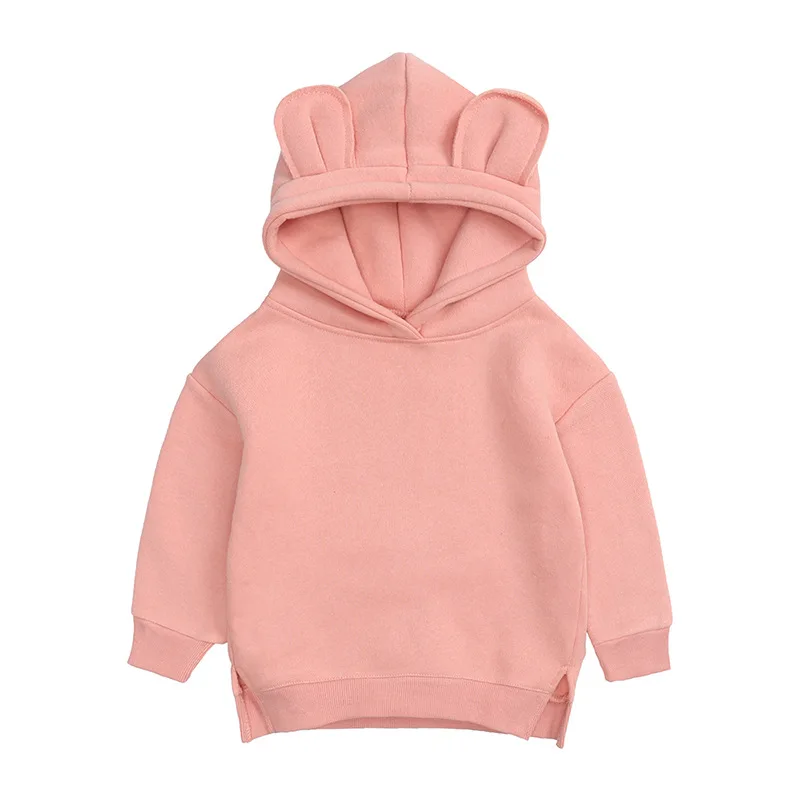 
Fall Winter Baby Bear Warm Hooded Jackets Coat Candy color Boy Girl Long Sleeve tops cute boutique 