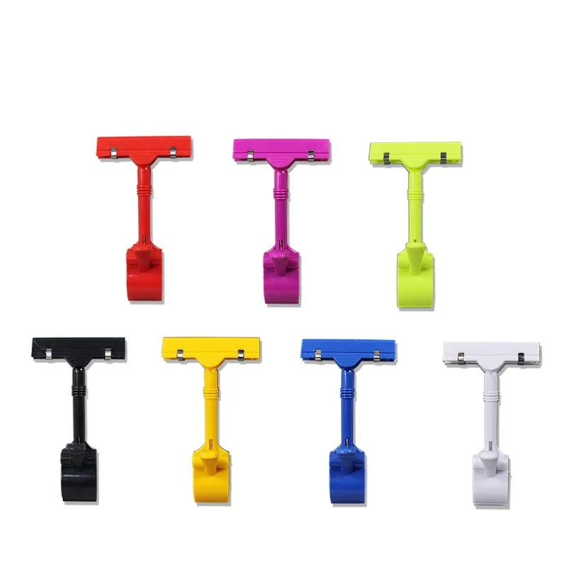 Plastic POP Label Card Clips Counter Supermarket Price clip Holder Display PVC Store