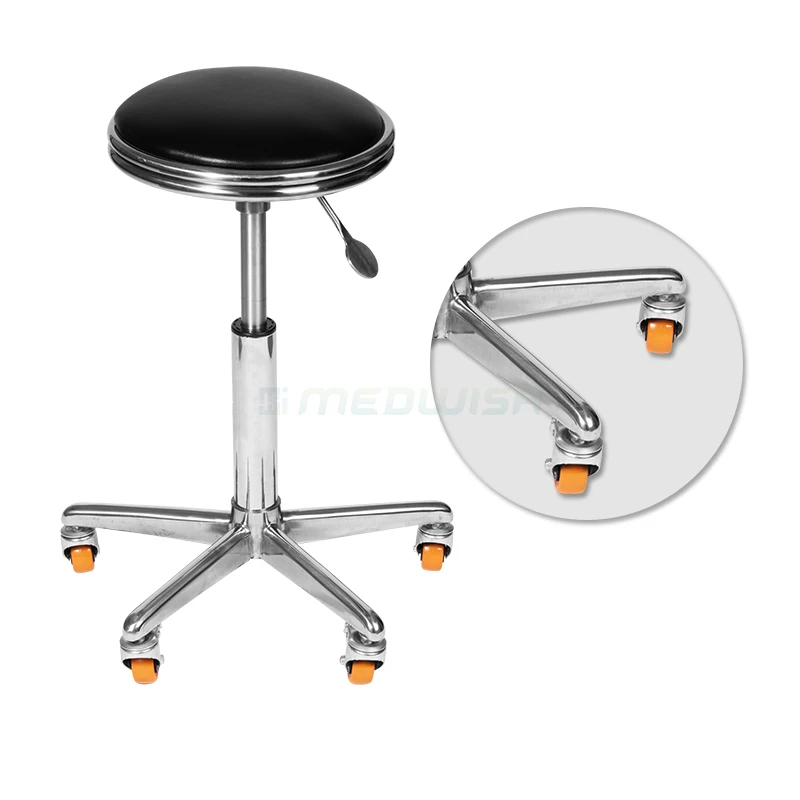 AG-NS008 304 оптовая доктор адвокатское сословие нержавеющей стали с регулировкой по высоте, Больница Медицинский пневматический табурет