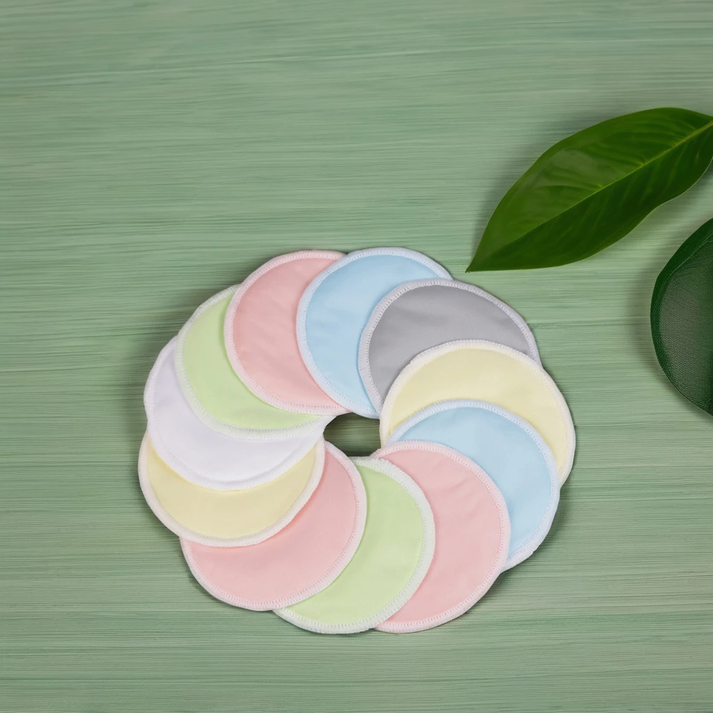 2024 Reusable Ultra-Thin Bamboo Breast Pads Custom Nursing Mouse Pad Organic Cotton Absorbent Feature