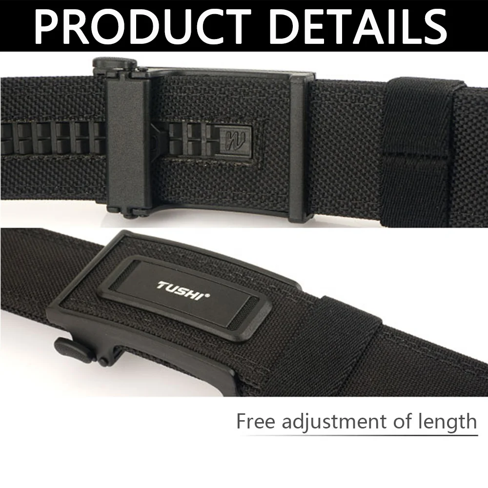 NEW 3.8cm Metal Automatic Buckle Belt Tactical Belt Reinforced 1100D Bilayer Nylon Heavy Duty Utility EDC Belt Wholesale Factory