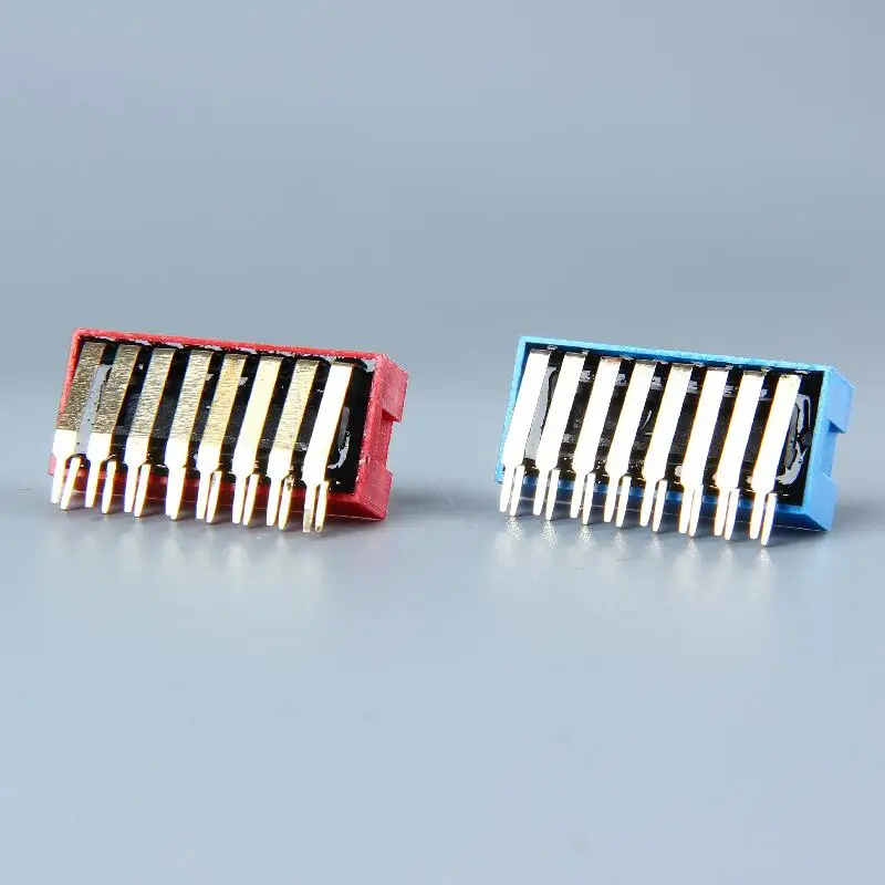  DA-E08 8 Pin SPST пуш-ап электронный переключатель красный