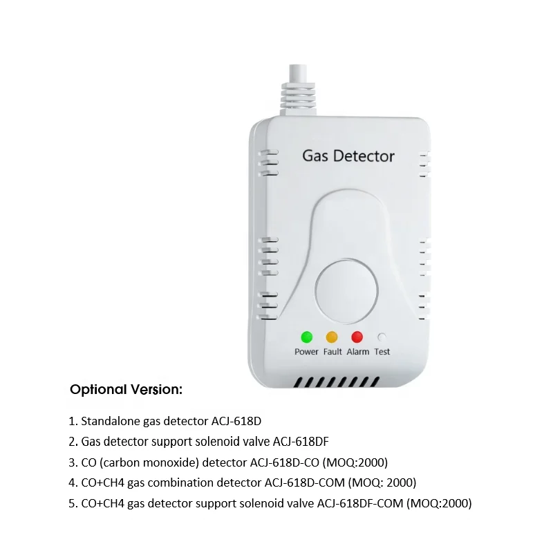 Factory Custom Home Combo Alarms Kitchen LPG Natural Gas and Carbon Monoxide CO Detector