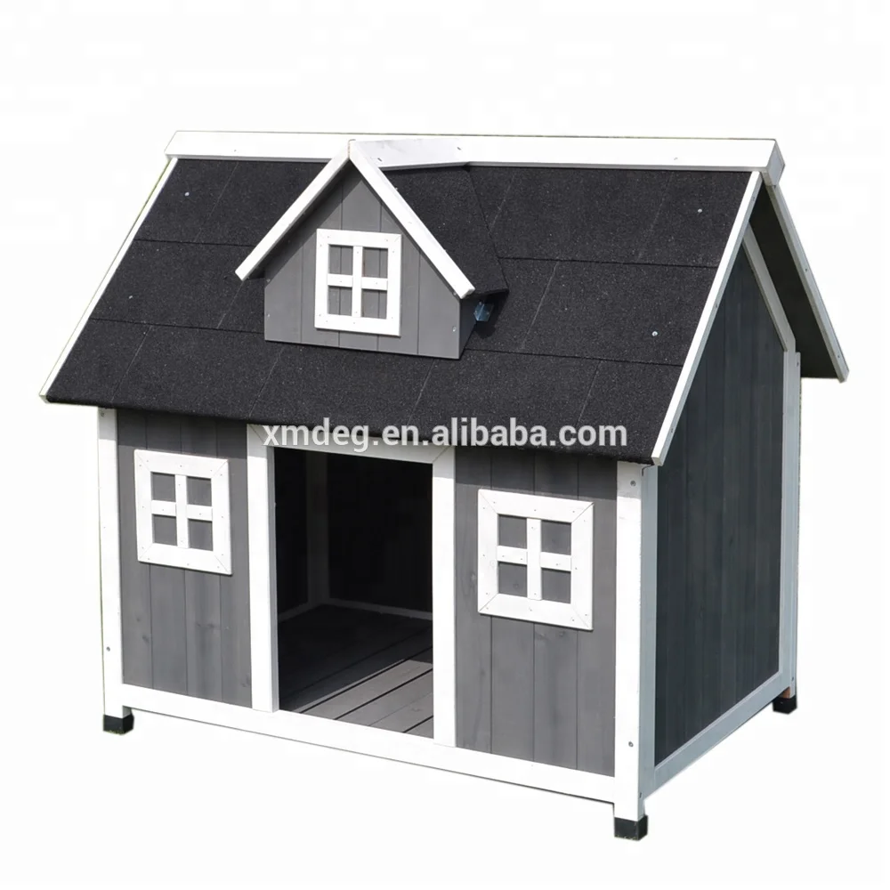 Sturdy Wooden Dog House Asymmetrical Fir Wood Large/Extra Large Dog Pet Home