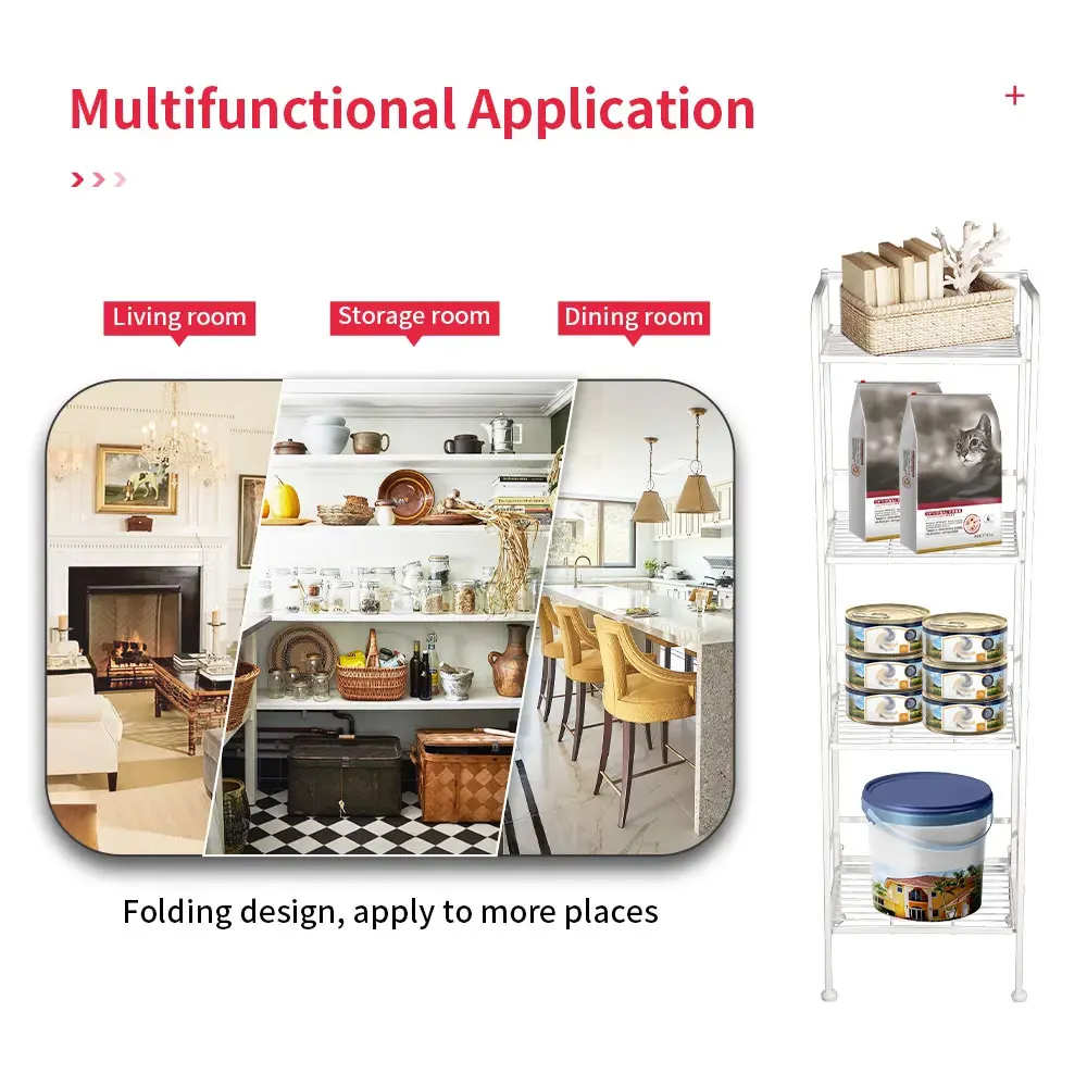Multifunctional Home Use Metal Rack Storage Shelf Racks Shelving Heavy Duty Units Foldable Storage Rack