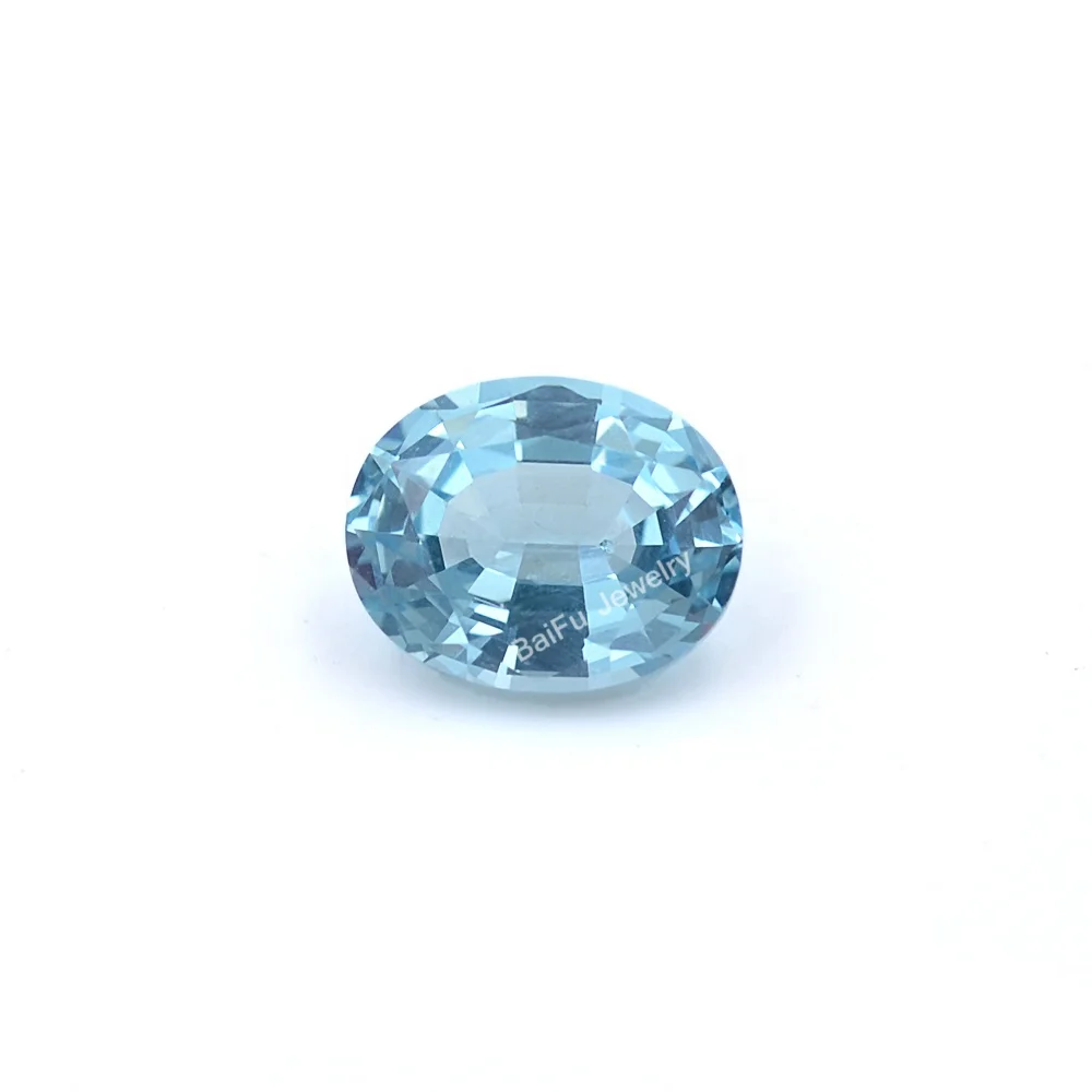 Best Selling Customized Loose Oval Shape Aquamarine Nano Gemstone