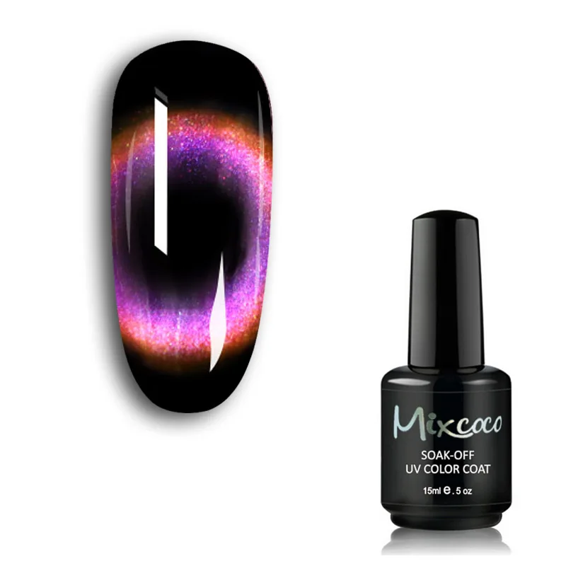 Mixcoco Galaxy 9D Cat Eye Nail Gel Soak Off Magnetic Gel Nail Polish Diy Magnet Nail Art Gel Varnish uvgel painting salon supply