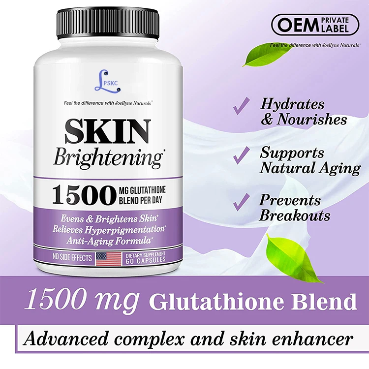 OEM  High-Quality High-Dose Glutathione Collagen1500mg Vitamin C Whitening Capsules