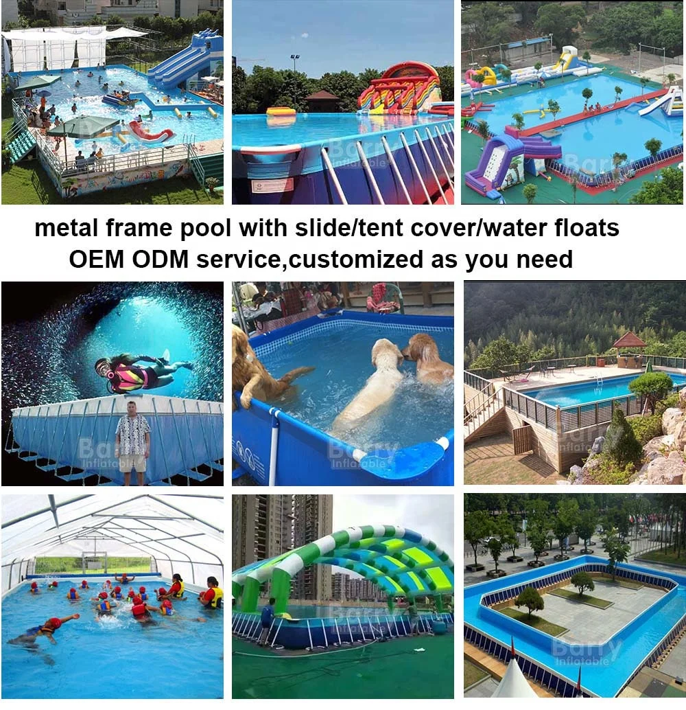 2023 pools swimming outdoor metal frame steel round swimming pools piscina outdoor rectangle above ground pool