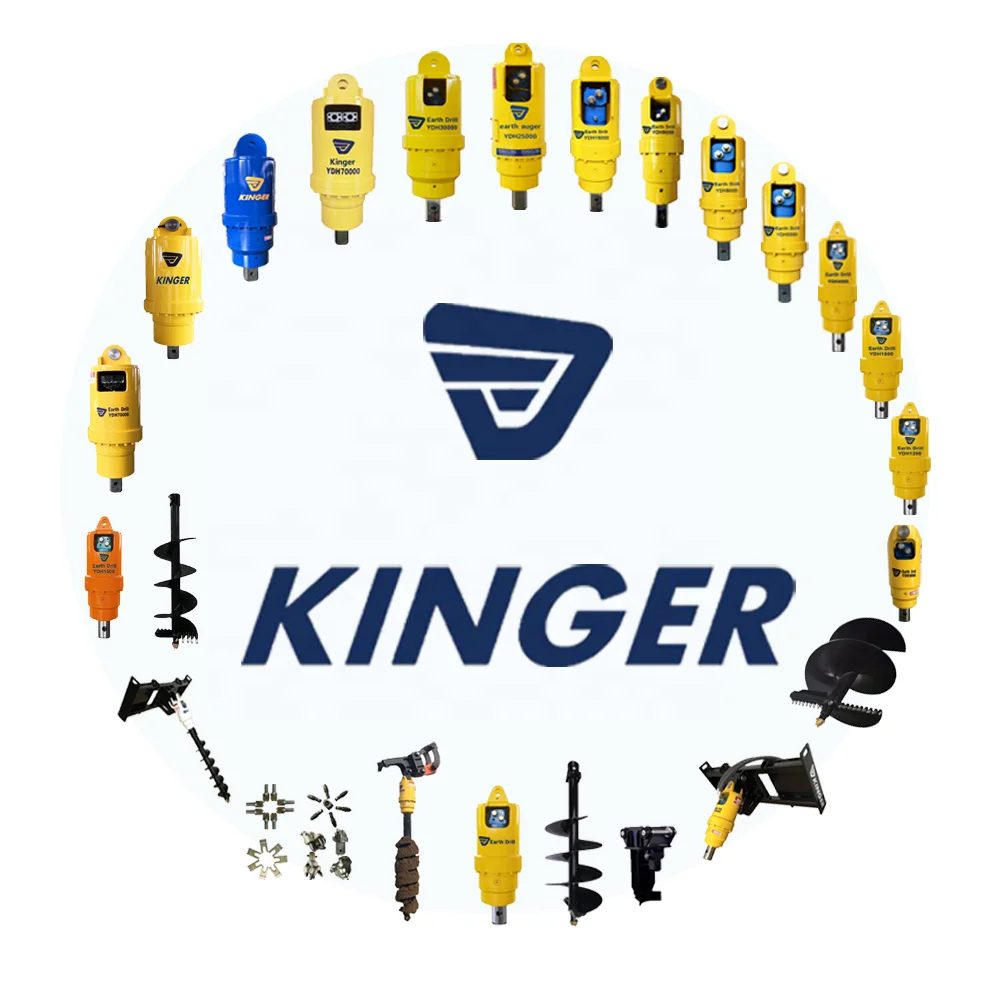 KINGER гидравлический земной шнек torque dig бурение для