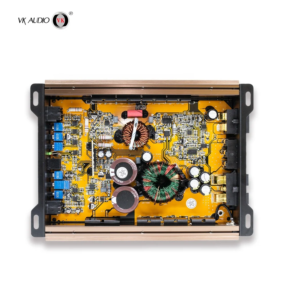 High power stereo amplifier black car amplifier 1300W class D 1 channel digital car audio amplifier