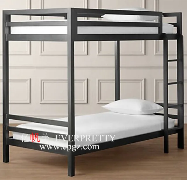 Customized Size Simple Modern Design School Dormitory Furniture Bunk Bed for Student Use