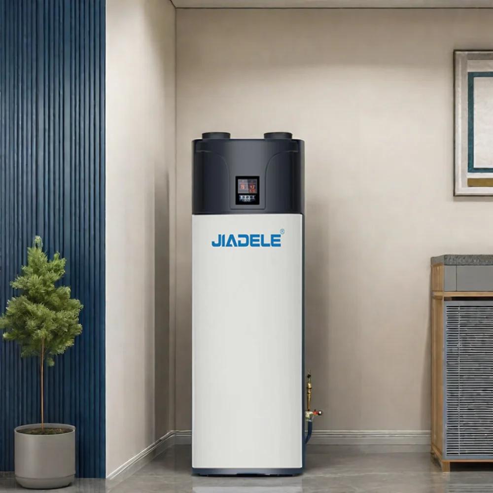 JIADELE Wifi New Energy  200l 300l Tank R290 All In One Domestic DC EVI Inverter Air Source Heat Pump Boiler Hot Water Heater