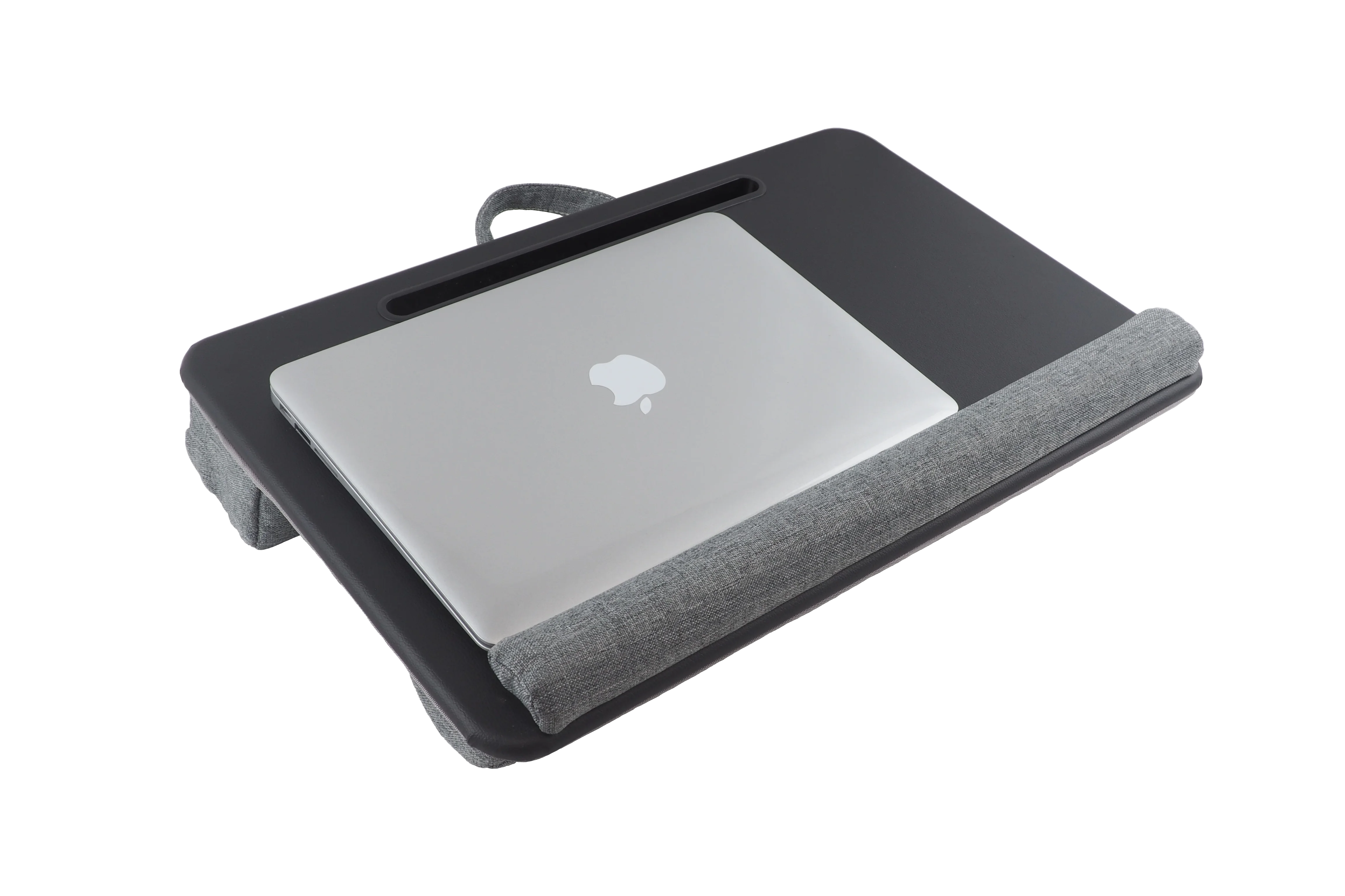 Portable bedside cushioned lap laptop desk holder anti-slip stable lap laptop desk with pillow cushion for home office