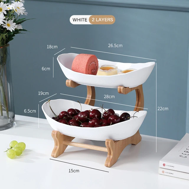 High Quality Plastic fruit tray dessert candy tray living room household 3-layer snack dried fruit tray rack storage holder