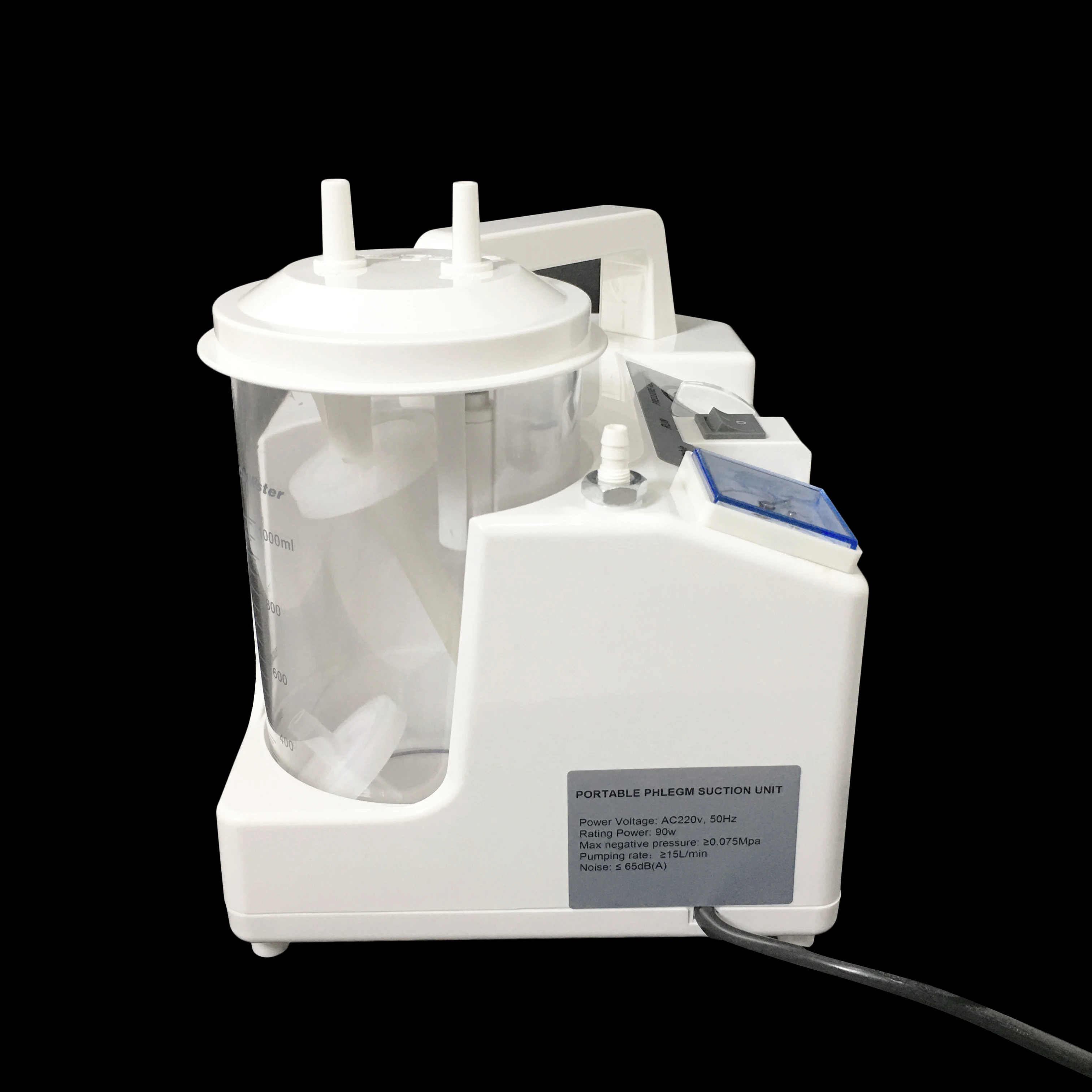Portable Medical Surgical Device Electric Vacuum Aspirator Sputum Pump Apparatus Phlegm Suction Machine Unit With Bottles Tube