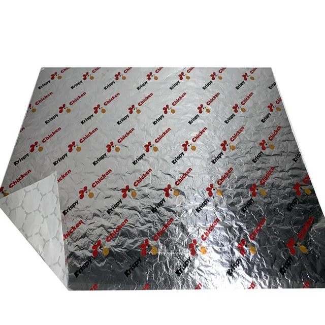 burger foil wrap food paper with aluminum foil layer for hamburger wrap
