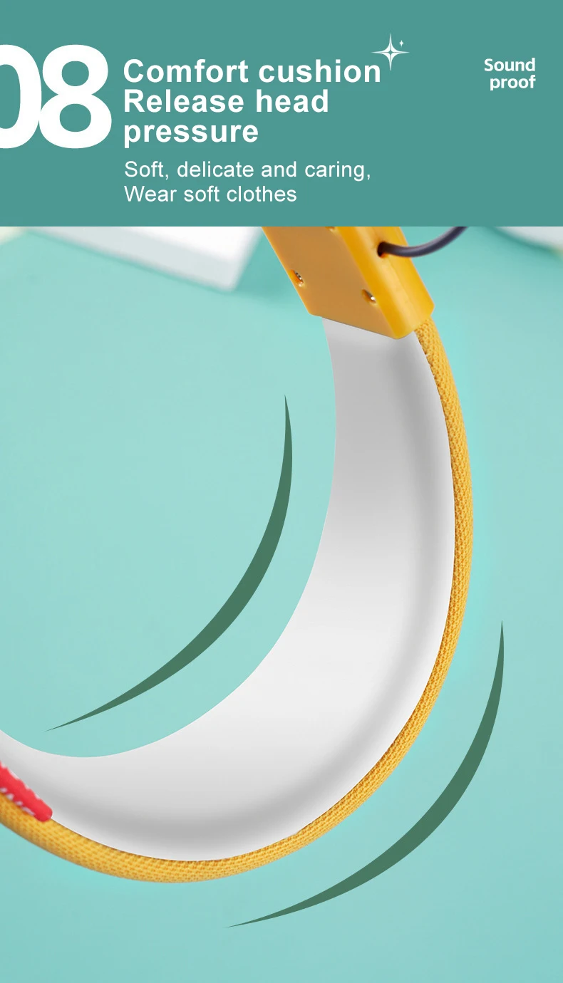 Custom anti noise Soundproof Hearing protection sleeping studying Safety Ear Protector Earmuff for Children