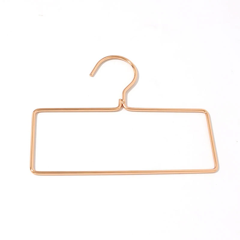 Ceintre or Gold Placard Nice Customized Gold Square Hanger Scarves Rectangle Metal Clothes Scarf Hanger for Scarf