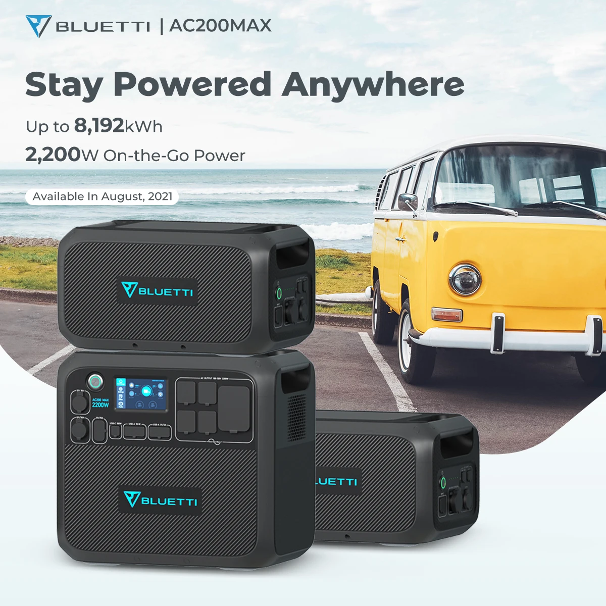 Bluetti Ac200Max заряженные портативными панелями солнечной энергии система для кемпинга электрическая