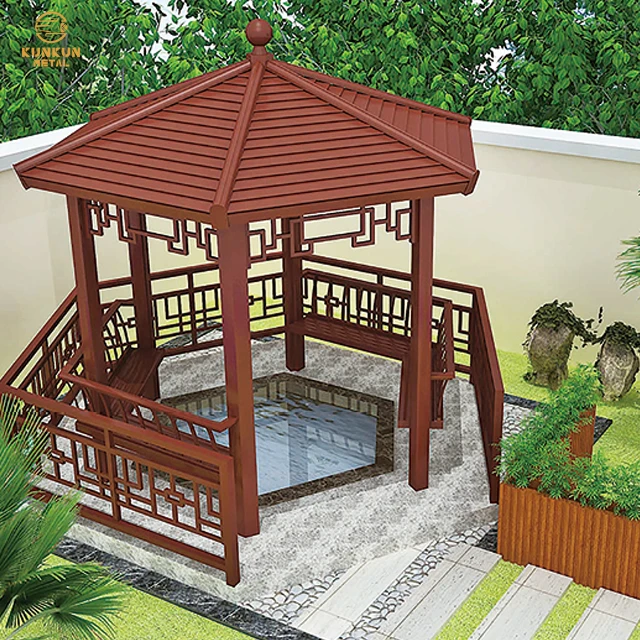 The factory produces outdoor waterproof aluminum gazebo with wedding garden gazebo