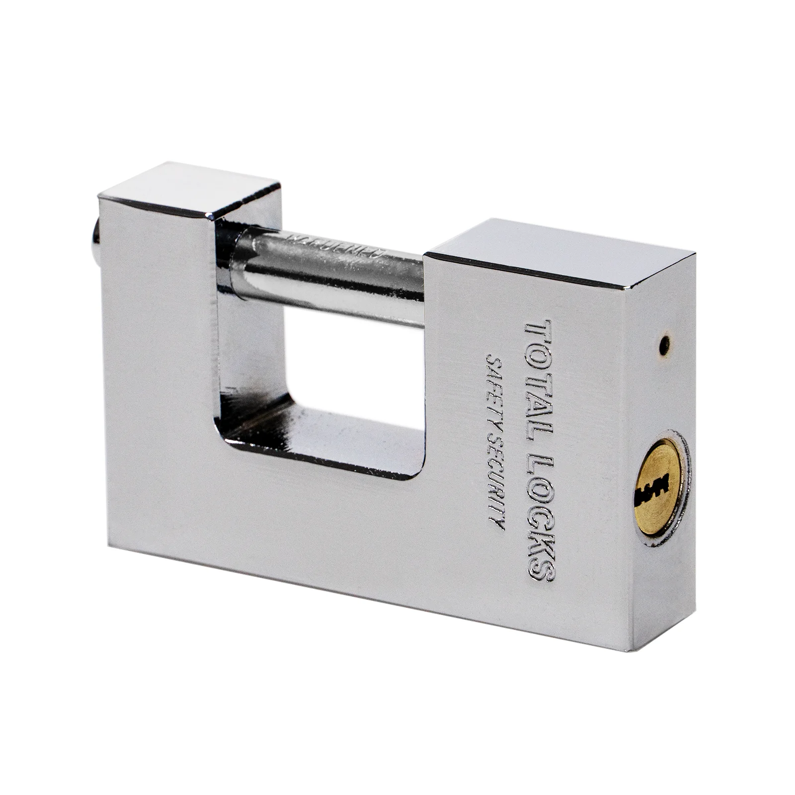 70mm CP color Chrome Plated Rectangular Padlock Pad locks Solid Heavy Duty Door Lock square iron lock