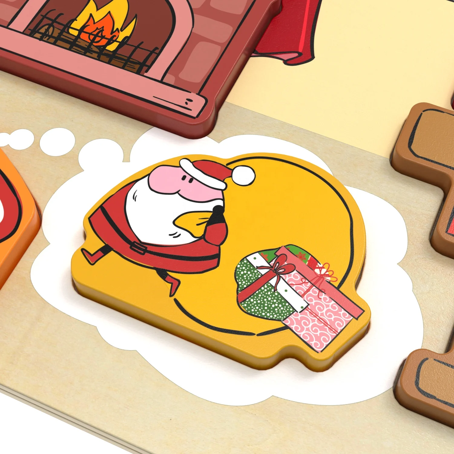 Children Educational Toys Puzzle Jigsaw Wooden Toys Montessori Early Learning Christmas Puzzle Toys