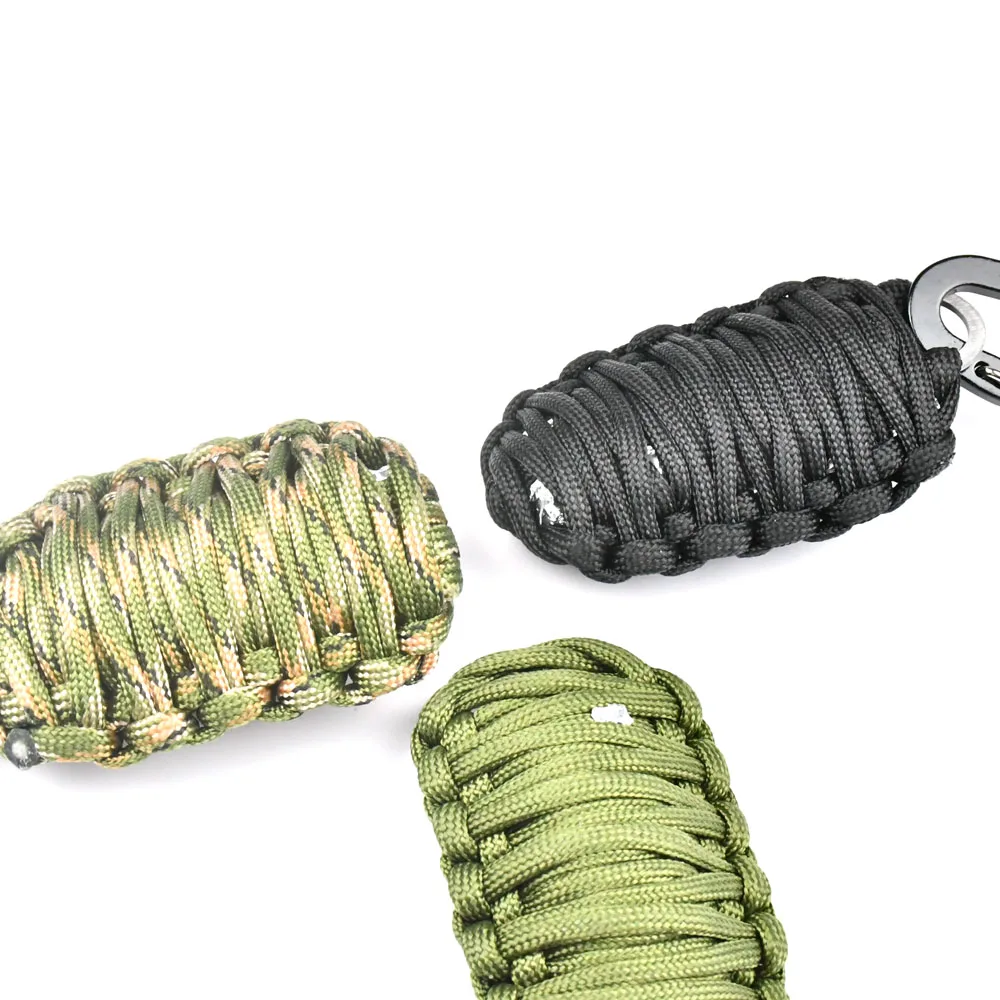Outdoor Camping Hunting Tools Carabiner 550 Paracord Survival Kit Fishing Kit Set Keychain