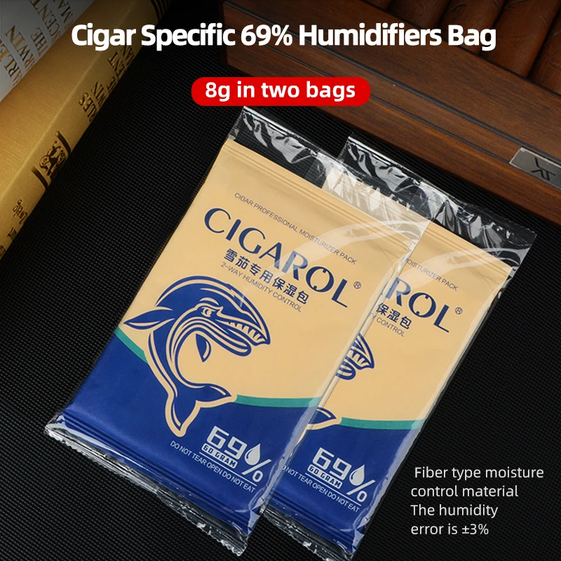 Customizable Cigar Moisturizing Bag 69% Humidity Tobacco Moisture Meter Moisture Absorber Bag