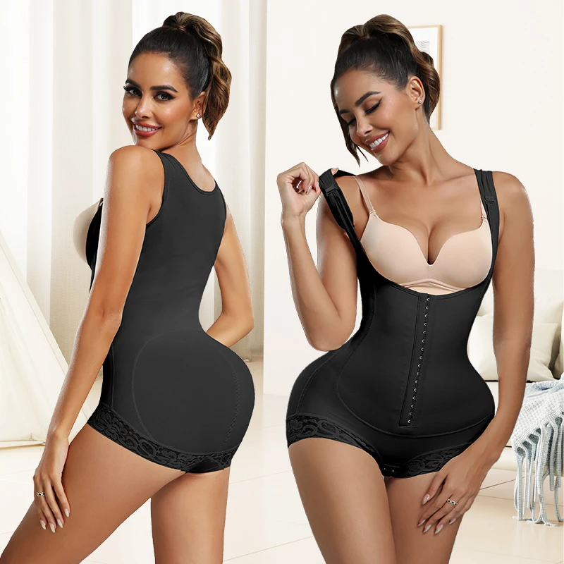 Postpartum Plus Size Body Shaper Tummy Control High Compression Butt Lifter Pant Fajas Colombianas Shapewear Short For Women