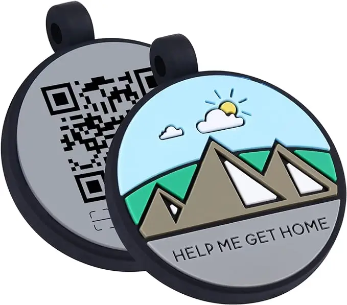 Hot Sale  Dog Tags Engraved with QR Code for Dogs Cat Collar - Silicone  ID Tag for Pet
