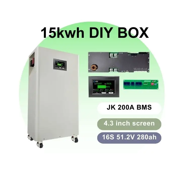 48V280 литиевая батарея DIY комплекты J K 200A bms 4 3 дюймов сенсорный экран