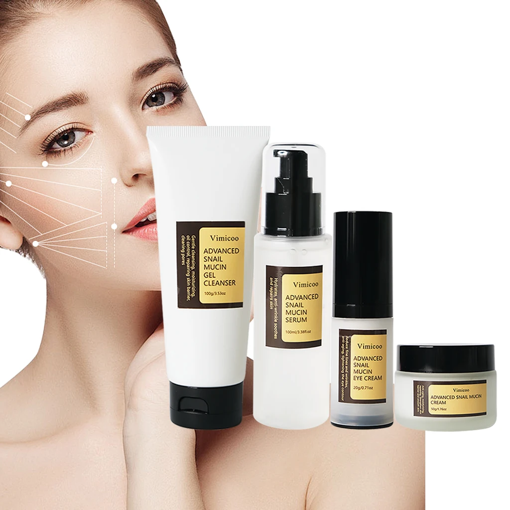Korean Cosmetics Beauty Snail Muscin Facial Care Skincare sets Firming Repairing Snail Secretion Filtrate Face Skin Care Set