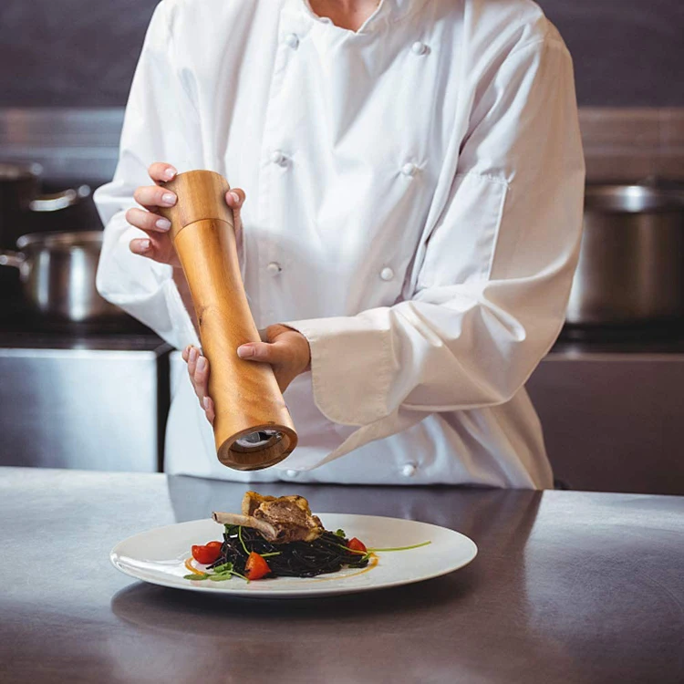 Hand operate Wood Acacia Wooden Salt Pepper Grinder