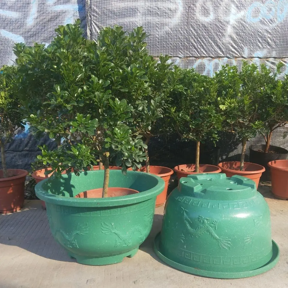 Garden tree pots Aluminum plastic durable large garden tree pots