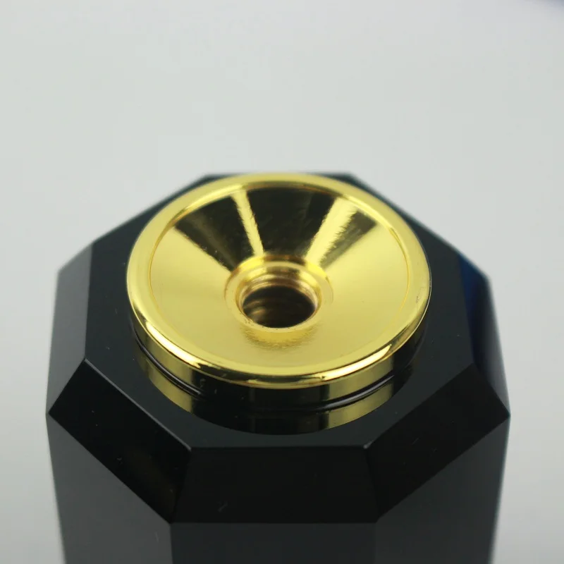 Top Grade Black Perfume Essential Oil Crystal Bottles India Attar Bottle With Logo Custom