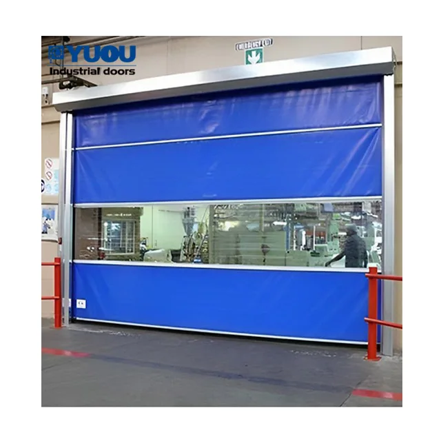 factory industrial automatic quick access pvc accordion door high-speed doors and roll-up doors for food businesses