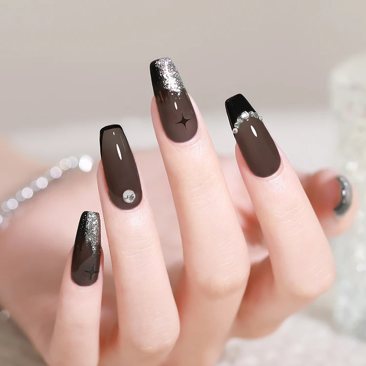 ZRKGEL Gel Nail Polish 15ml Black Gel Nail Polish for UV LED Light Noir Gel Polish Soak off for Manicure DIY Nail Art Designs