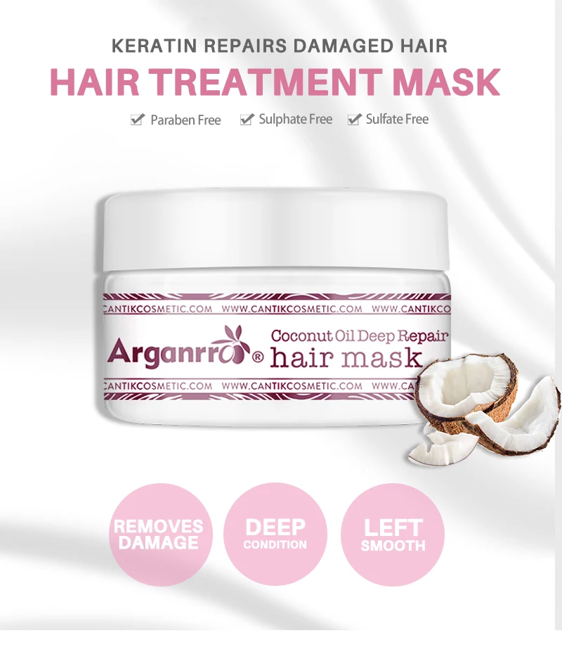 Professional argan oil coconut oil tea tree Oil hair mask hair treatment for damaged and curly hair