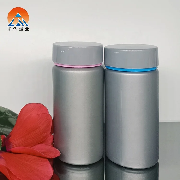 Custom 150/200 ml  plastic PET capsule vitamin supplement pill bottles with screw capping