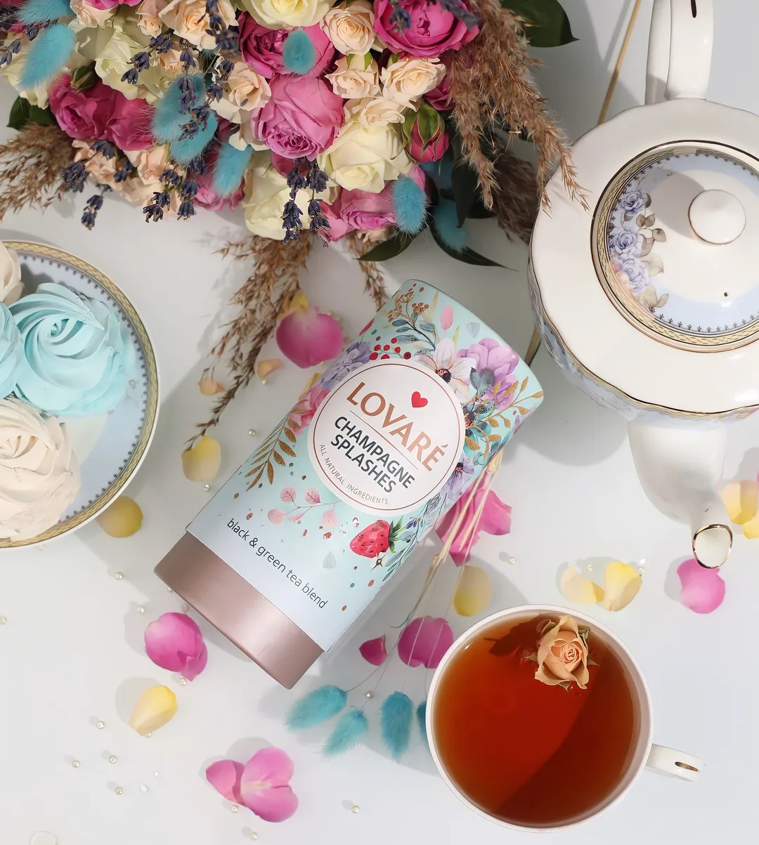 Easy take away Customized printing 2 piece telescopic paper cardboard tube box can pot for herbal tea products