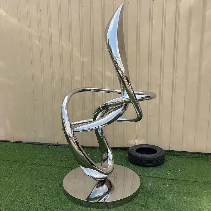 Hall metal abstract statue modern and abstract sculptures large stainless steel sculpture
