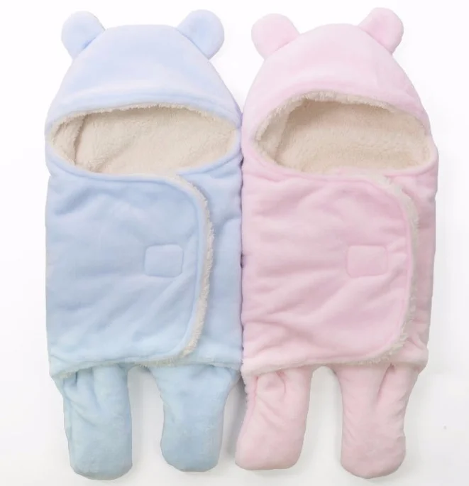 Wholesale Bamboo Cotton Super Soft Warm Envelopes Newborns Infant Wrap Blanket