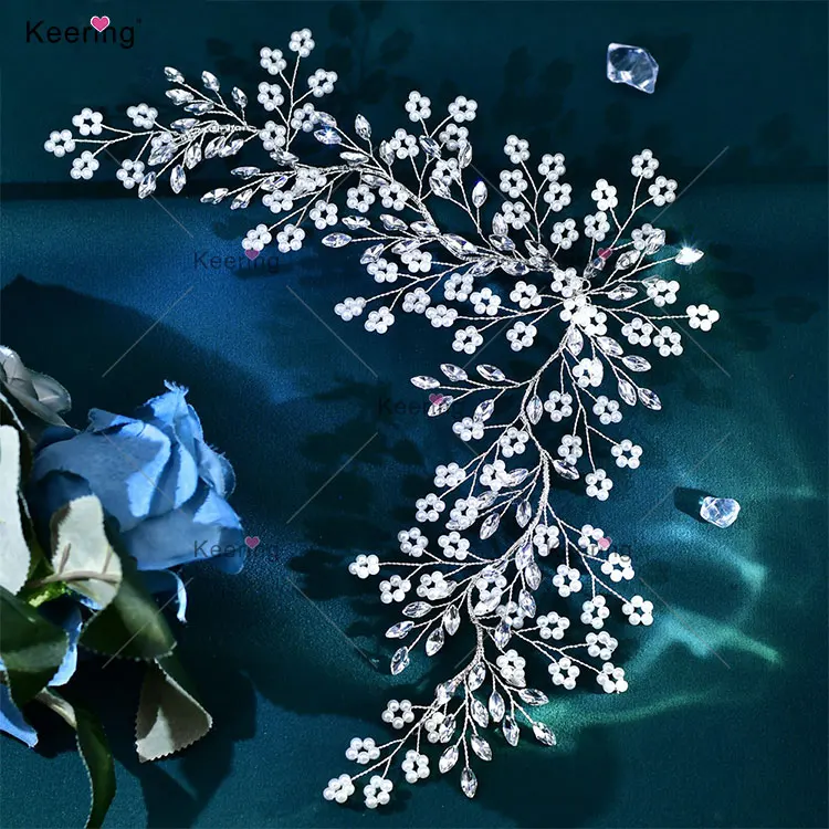 WHD-080 Keering Handmade Bridal Headpiece Multifunction Small Pearl Flower Cluster Hair Clips Barrettes For Women