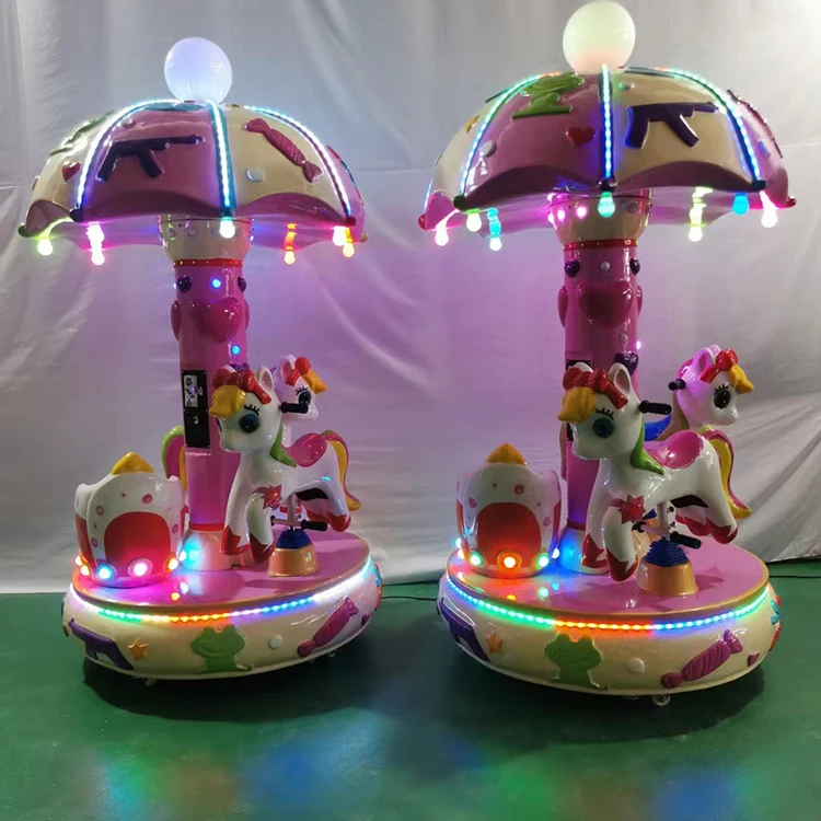 High quality products mechanical Carousel cheap child horse ride for kids rides