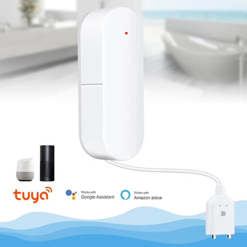 WiFi water leak detector home kitchen living room water level alarm tuya smart water pipe leak sensor