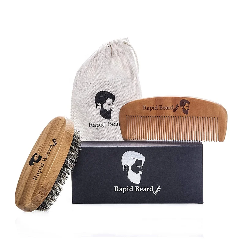 Wholesale private label oem folding comb and beard brush travel kit