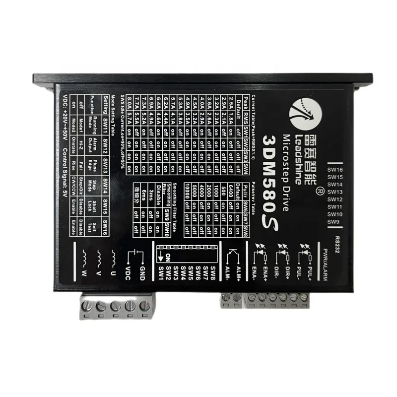 Flythrough 1.2 degree 3 phase NEMA 23 stepper motor driver  or stepper motor controller  3DM580  3DM580S 3DM583 3ND583B 3ND583
